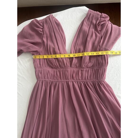 Gianni Bini Fairy Chiffon Midi Dress Womens Size 10 Pink NWT - Picture 7 of 10